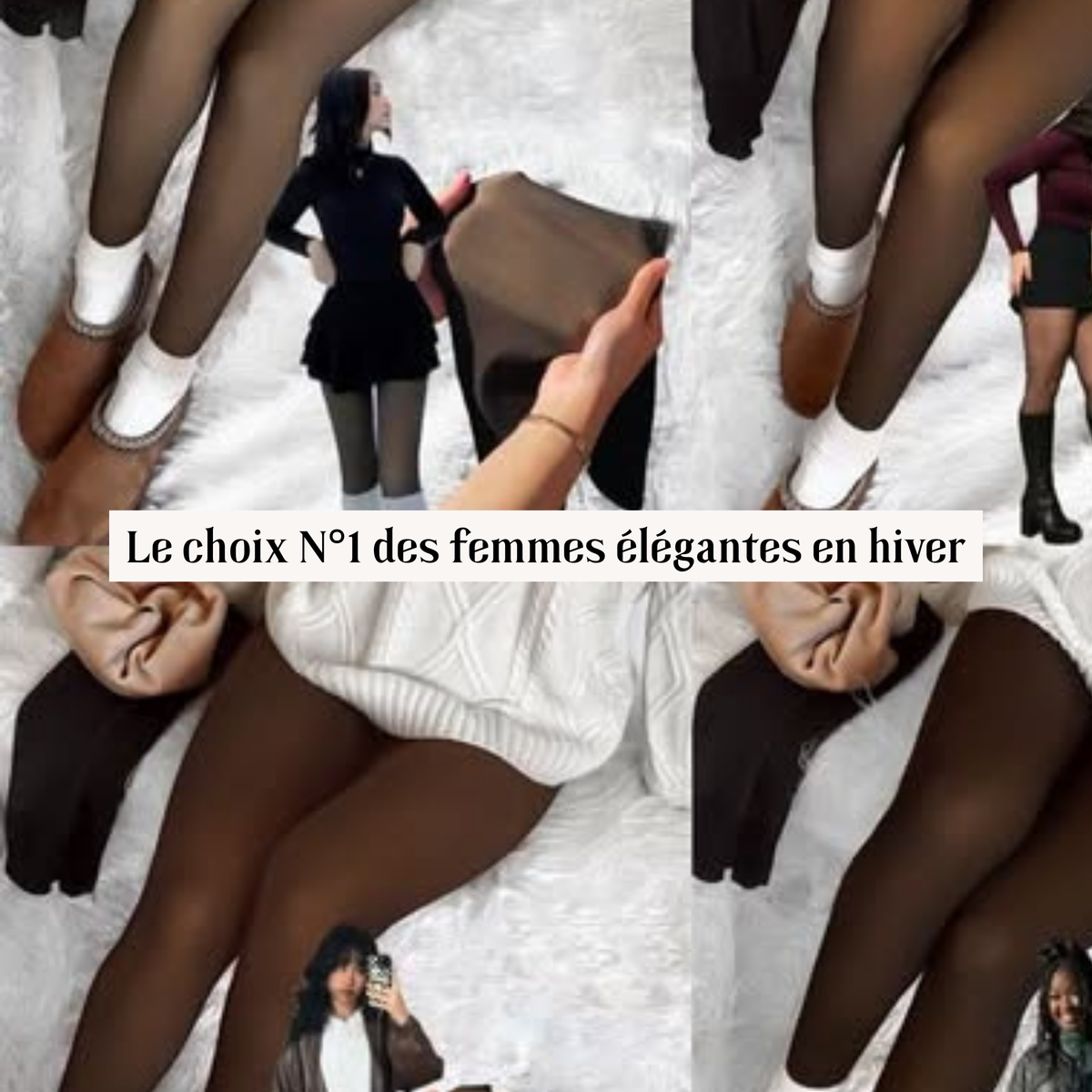 Collants doublés en polaire Translucide