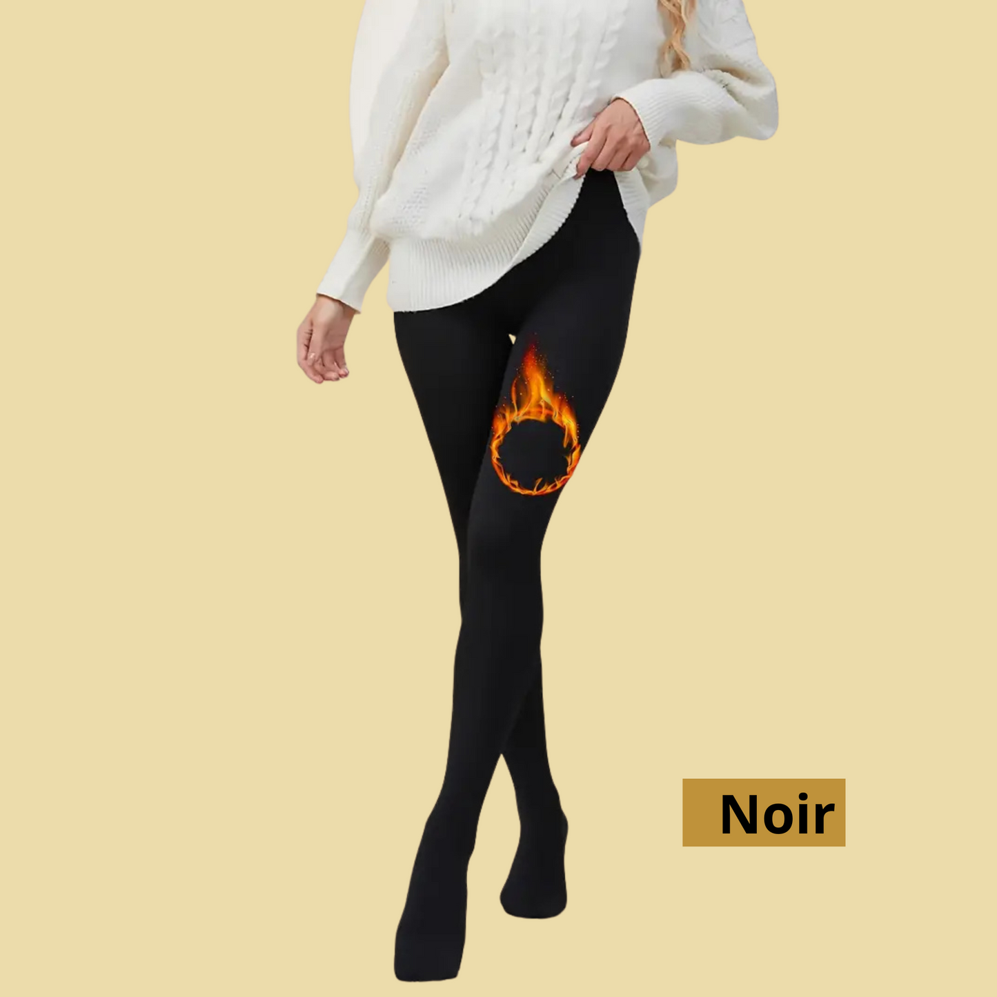 Collants doublés en polaire Translucide