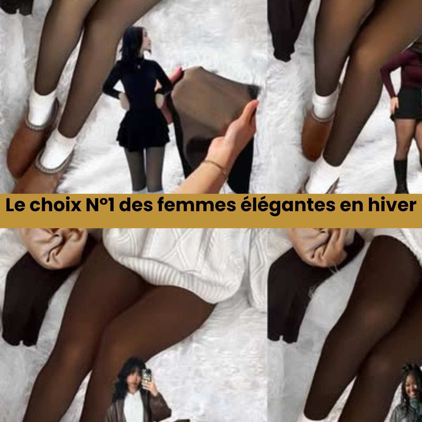 Collants doublés en polaire Translucide