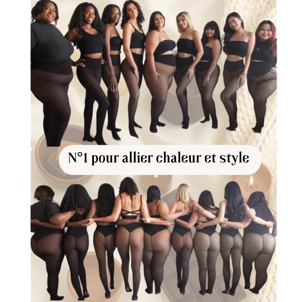 Collants doublés en polaire Translucide