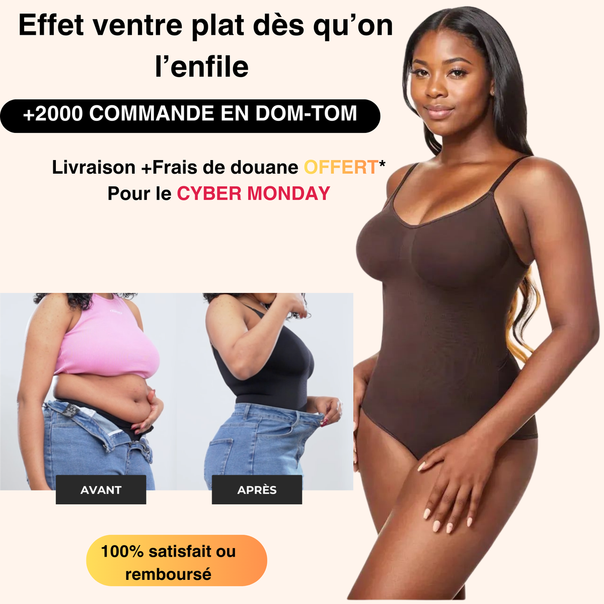 Body  ultra-gainant | Effet ventre plat immédiat