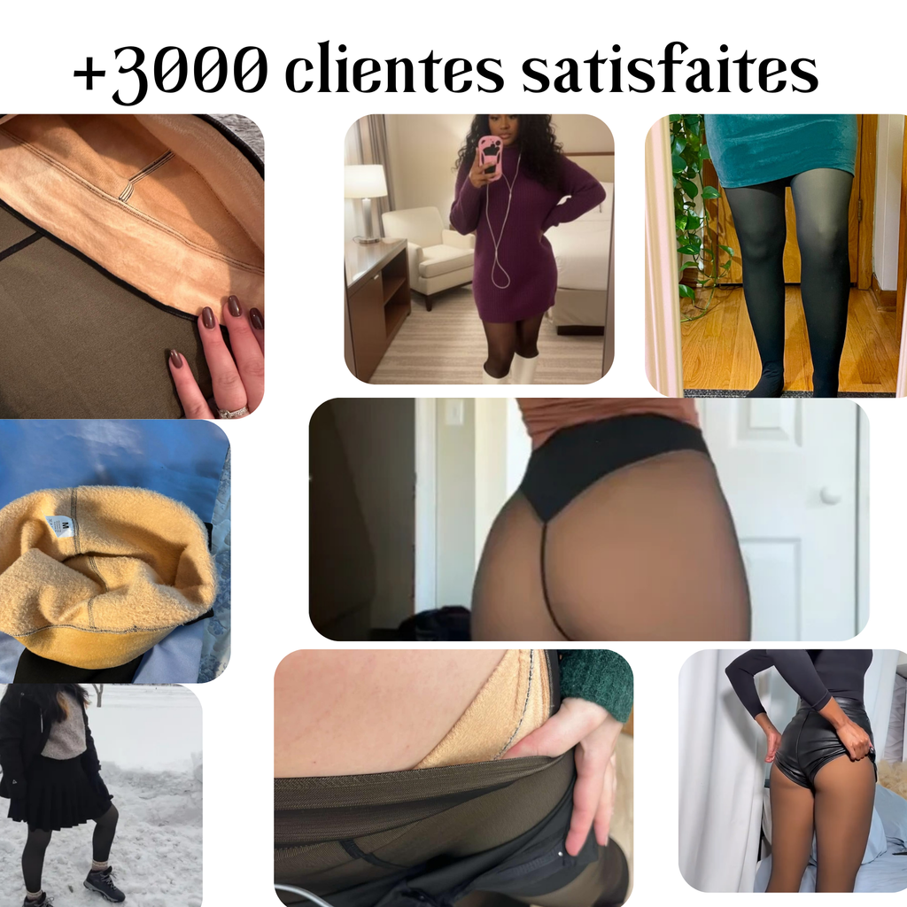 Collants doublés en polaire Translucide